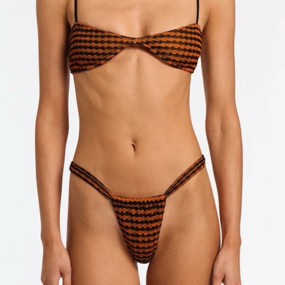 NWT Triangl Swimwear Black and Orange Bikini